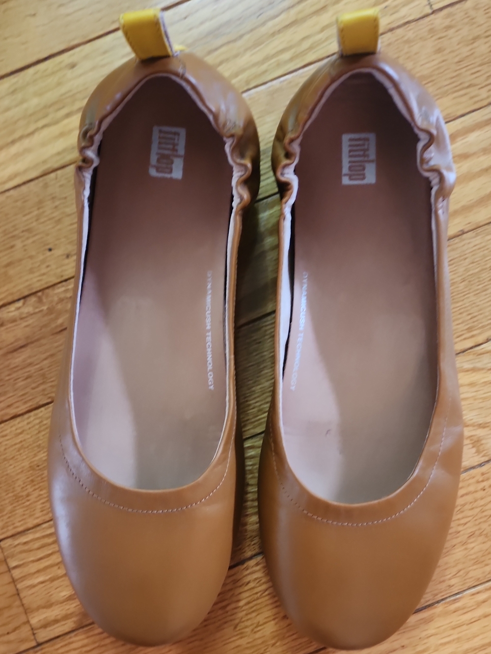 Fitflop Allegro Light Brown  Leather Ballet Flats - Classic Women's Slip-On